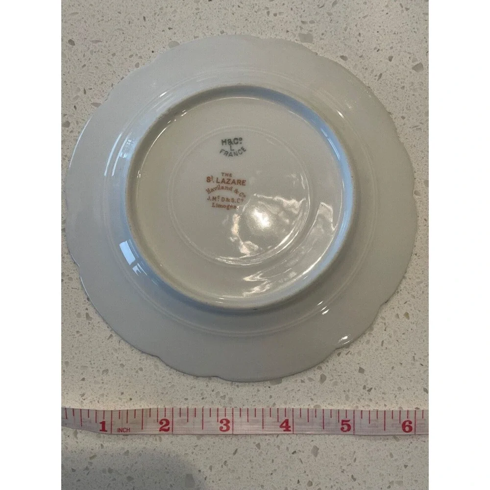 LIMOGES France St. Lazare Haviland FLORAL THISTLE Serving‎ Platter/Dessert Plat